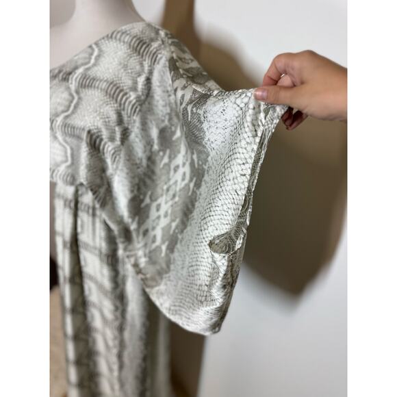 fab'rik Everly one Shoulder Snake Print Maxi Dress Sz S NWT - Picture 4 of 9